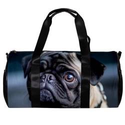 Reisetasche,Herren Sporttasche,Damen Sporttasche,Tier Hund Haustier Mops,Sporttasche von VTGHDEEQ