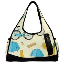 Sporttaschen für Damen,Reisetasche für Reisen,Blauer Paris Reisesommer,Sporttasche für Herren von VTGHDEEQ