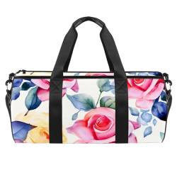 Sporttaschen für Damen,Reisetasche für Reisen,Blumenpflanze Blattrose,Sporttasche für Herren von VTGHDEEQ