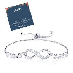 VU100 Infinity Armbänder für Mama Muttertag Geschenk für Mama Mutter Armband Geschenk von Tochter Sohn für Mama Geschenk für Sie 316L Armbänder für Frauen Geburtstag Geschenk für Mama von VU100