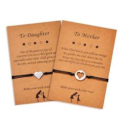 VU100 Mutter Tochter Armband Sets Für 2 Passendes Herz Armbänder Schmuck Geschenke für Mama Tochter Damen Mädchen von VU100