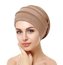 VUCDXOP Damen Turban Elastisch Bandana Kopftuch Sommer Hut Chemo Kopfbedeckungen Headwear Muslim Kopftuch Turban Mütze Beanie Kopf Schal Hut von VUCDXOP