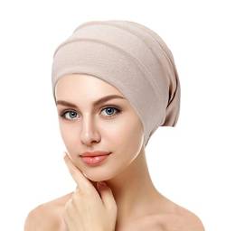 VUCDXOP Damen Turban Elastisch Bandana Kopftuch Sommer Hut Chemo Kopfbedeckungen Headwear Muslim Kopftuch Turban Mütze Beanie Kopf Schal Hut von VUCDXOP