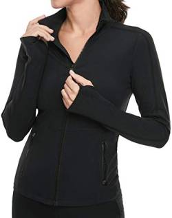 VUTRU Damen-Workout-Yoga-Jacke, durchgehender Reißverschluss, Laufjacke von VUTRU