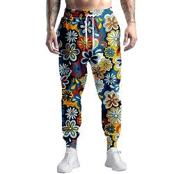 VVGETE 80er-Jahre-Kostüme für Herren, Jogginghose, Freizeithose, Laufhose mit Kordelzug, 90er-Jahre-Outfit für Herren, 70er Jahre Floral, Mittel von VVGETE