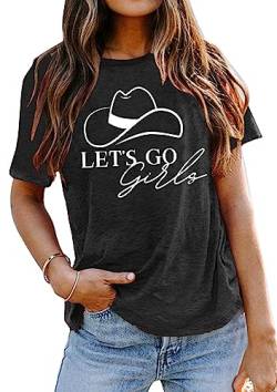 Let's Go Mädchen T-Shirt Frauen Nashville Bachelorette Party Shirts Braut Geschenke Hochzeit Urlaub Tops, Grau, XX-Large von VVNTY