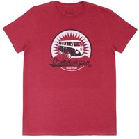 VW Collection by BRISA Kurzarmshirt Volkswagen Unisex T-Shirt stilvolles Rundhalsshirt, mit Vintage VW Logo in Rot von VW Collection by BRISA