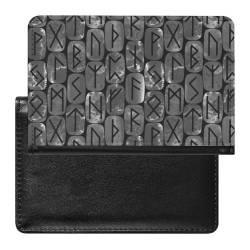 Wikinger Runen Passport Holder für Frauen Männer, Brieftasche Reise Essentials, Wasserdicht Tragbare Dauerhaft Reisepasshülle, für Impfausweis Kreditkarten Tickets ID-Karte ( Color : A38 , Size : 14.7 von VZXATYOP