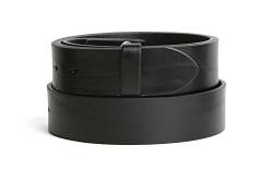 VaModa Vollrindleder 4cm Wechselgürtel Jeansgürtel Belt 40 mm | Ledergürtel für Damen Herren 4,0 cm | Modell 'Klassik' | ohne Schließe | Farbe schwarz, Länge=105cm, Schraubsystem von VaModa