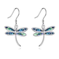 Libelle Ohrringe für Damen 925 Sterling Silber Hängend Ohrringe Libelle Ohrhänger Schmuck Geschenk für Mädchen (B-Libelle Ohrringe) von Vadmans