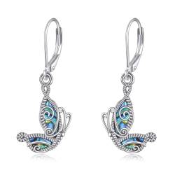 Libelle Ohrringe für Damen 925 Sterling Silber Hängend Ohrringe Libelle Schmuck Geschenk für Mädchen (C-Schmetterling Ohrringe) von Vadmans