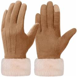 Vagasi Handschuhe Damen Winter Touchscreen Gloves Warme Winddichte Handschuhe für Damen Gefütterte Winterhandschuhe für Skifahren Radfahren Geschenk von Vagasi