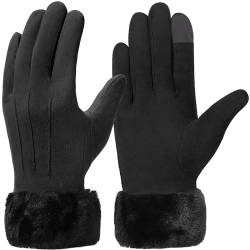 Vagasi Handschuhe Damen Winter Warm Gloves Touchscreen Warme Winterhandschuhe Damen Elegante Thermohandschuhe für Smartphones von Vagasi