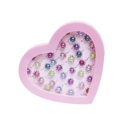 Vaguelly 36St Kinderring Mädchenspielzeug verkleidung kinder Perlenringverzierungen Diamantringe für Kinder Spielzeuge Prinzessin Spielzeug entzückender Ring Spielspielzeug verkleiden von Vaguelly