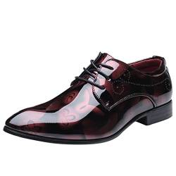 Atmungsaktive Bequeme Business-Schnürschuhe für die Arbeit, Freizeit, einfarbige Lederschuhe Elegante Schuhe Lederschuhe Anzugschuhe Schnürhalbschuhe Herrenschuh Klassischer Business-Halbschuh von VaiKanhai