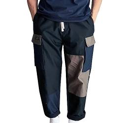 Thermohose Herren Cargo Hose Herren Dreidimensionale Patch-Taschen-Overalls für Herren Reell Cargohose Herren von VaiKanhai