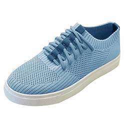 VaiKanhai Turnschuhe Damen Low-Top Schuhe Leichte Bequem Sneakers Outdoor Walking Schuhe Air Outdoor Laufschuhe Plateau Shoes Low Top Loafers Tennis Jogging Schuhe Barfuss Schuhe Bequeme (Blue, 42) von VaiKanhai