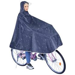 Vaileal Regenponcho Fahrrad, Wiederverwendbar Regenmantel Regencape Fahrrad mit Kapuze, Unisex Multifunktionale Regenbekleidung, Wasserdicht Regenponcho für Fahrräder, Mountainbikes, Elektrofahrräder von Vaileal