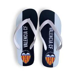 Valencia CF Unisex Weiße Sandalen Flipflop, Schwarz, 41 EU von Valencia CF