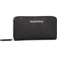 Valentino by Mario Langbörse, Kunstleder, Emblem, Reißverschluss, für Damen, schwarz von Valentino by Mario Valentino