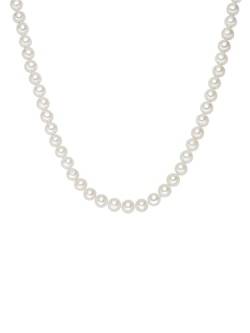 Valero Pearls Damen-Collier Kette 925 Silber rhodiniert Perle hochwertige Süßwasser-Zuchtperle Weiß in verschiedenen Länge - Perlenkette Halskette mit echten Perlen weiss 609210141 von Valero Pearls