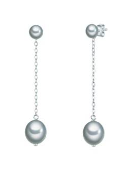 Valero Pearls Damen Ohrringe aus 925/- Sterling Silber mit Süßwasser-Zuchtperle von Valero Pearls