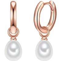 Valero Pearls Paar Creolen roségold, aus Sterling Silber von Valero Pearls