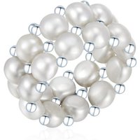 Valero Pearls Perlenring silber, aus Süßwasser-Zuchtperlen von Valero Pearls