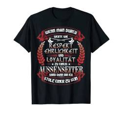 Respekt Ehrlichkeit Loyalität! Nordische Mythologie Wikinger T-Shirt von Valhalla Wikinger Spruch für Krieger des Nordens