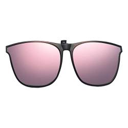 Polarisierte Sonnenbrille zum Aufstecken, UV400-Gläser, wendbar, polarisiert, Clip-On, Sakura-Rosa von Valink