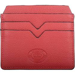 Valita Unisex Pebble Leather Slim Line Kreditkartenetui, Rosso, Einheitsgröße von Valita