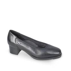 Valleverde Damen-Pumps 36378 aus schwarzem Leder, lässiges Modell. Ein bequemer Schuh für alle Gelegenheiten. Herbst Winter, Schwarz , 39 EU von Valleverde