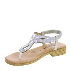 Valleverde Damen-Sandalen 55402 aus Eisleder oder Leder, lässiges Modell. Ein bequemer Schuh für alle Gelegenheiten. Frühling Sommer, Eis, 36 EU von Valleverde