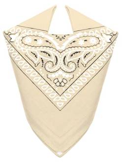 Van Der Rich ® - Bandanas aus 100% Baumwolle Kopftuch für Herren Damen (Beige, One Size) von Van Der Rich