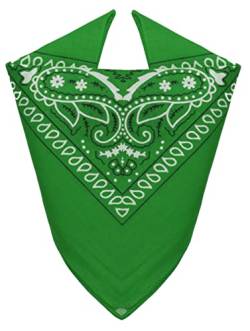 Van Der Rich ® - Bandanas aus 100% Baumwolle Kopftuch für Herren Damen (Grün, One Size) von Van Der Rich