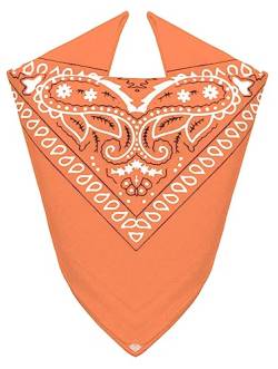 Van Der Rich ® - Bandanas aus 100% Baumwolle Kopftuch für Herren Damen (Orange, One Size) von Van Der Rich