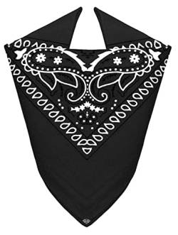 Van Der Rich ® - Bandanas aus 100% Baumwolle Kopftuch für Herren Damen (Schwarz, One Size) von Van Der Rich