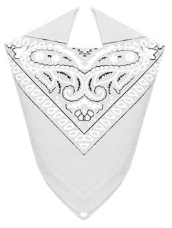 Van Der Rich ® - Bandanas aus 100% Baumwolle Kopftuch für Herren Damen (Weiß, One Size) von Van Der Rich