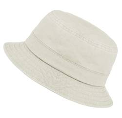 Van Der Rich ® - Fischerhut Washed aus 100% Weicher Baumwolle Hut mit Vintage-Effekt - Damen/Herren (Beige, T57) von Van Der Rich