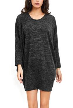 Van Der Rich ® - Longpullover Tunika Kleid im Oversize-Stil Einheitsgröße - Damen (Schwarz, One Size) von Van Der Rich