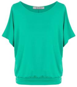 Van Der Rich ® - Oversize T-Shirt mit Fledermausärme - Damen(Grün, L) von Van Der Rich