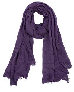 Van Der Rich ® - Schal mit fein gekreppter Oberfläche für Damen und Herren (82-Violett, One Size) von Van Der Rich