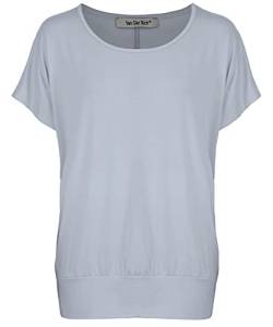 Van Der Rich ® - Tshirt Kurzam Rundhalsausschnitt Sommer- Damen (Grau, XL) von Van Der Rich