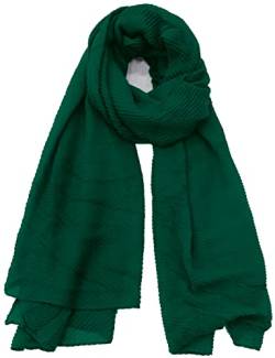 Van Der Rich ® - Tücher Plissee-Schal, Einfarbig - Damen (Grün, TU) von Van Der Rich