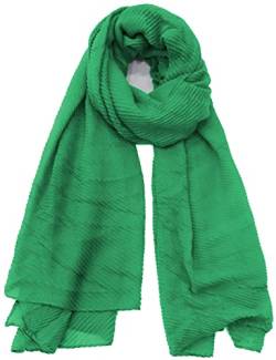 Van Der Rich ® - Tücher Plissee-Schal, Einfarbig - Damen (Hellgrün, TU) von Van Der Rich
