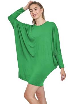 Van Der Rich ® - Tunika Kleid Langarm Oversize Einheitsgröße - Damen (Smaragdgrün, One Size) von Van Der Rich