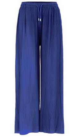 Van Der Rich ® - Weite Plissee Hose High Waist und Verstellbar Bänder - Damen (Elektrisch, One Size) von Van Der Rich