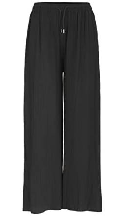 Van Der Rich ® - Weite Plissee Hose High Waist und Verstellbar Bänder - Damen (Schwarz, One Size) von Van Der Rich