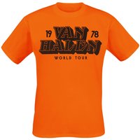Van Halen T-Shirt - Tour 1978 - S bis XXL - für Männer - Größe M - orange  - Lizenziertes Merchandise! von Van Halen