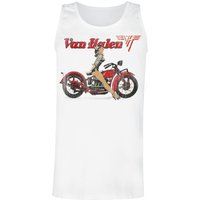 Van Halen Tank-Top - Pinup Motorcycle - S bis 3XL - für Männer - Größe XL - weiß  - Lizenziertes Merchandise! von Van Halen